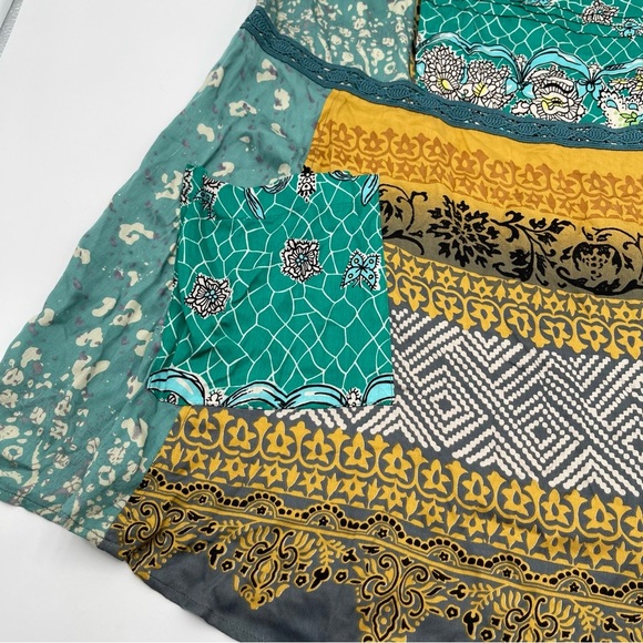 Tiny for Anthropologie Scarf Printed Tunic Dress Crochet Detailing Front Pockets - Picture 8 of 15
